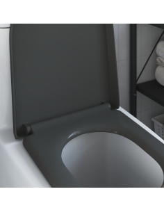 Sedile del WC Antracite 49 x 36 x 4 cm Duroplast
