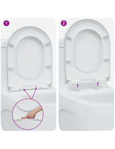 Sedile del WC Bianco 49 x 36 x 4 cm Duroplast