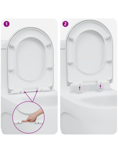 Sedile del WC Bianco 49 x 36 x 4 cm Duroplast