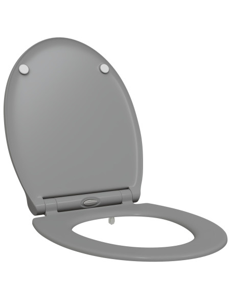 Toilette con Chiusura Morbida in Duroplast Grigia