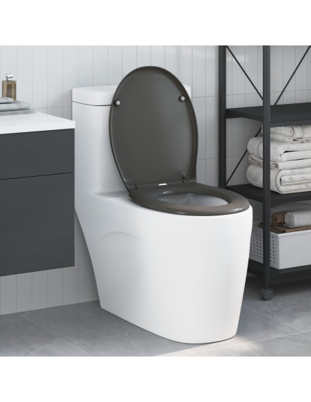 Sedile del WC a rilascio rapido con chiusura morbida Duroplast Antracite