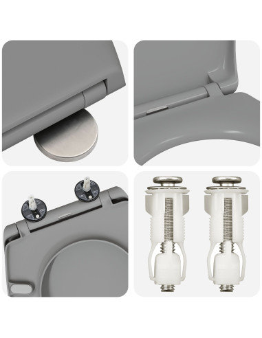 Sedile del WC Grigio 47 x 37 x 4 cm Duroplast