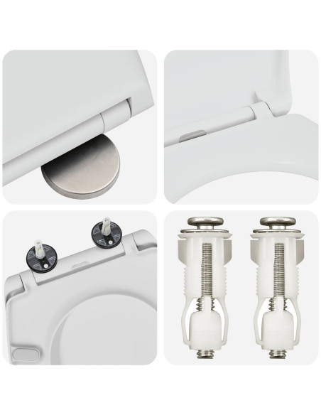 Sedile del Water con Chiusura Morbida Duroplast Bianco