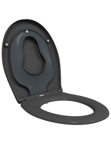Sedile per Toilette Familiare con Sedile per Bambini Sgancio Rapido in Duroplast