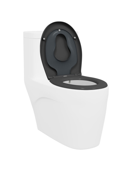 Sedile per Toilette Familiare con Sedile per Bambini Sgancio Rapido in Duroplast
