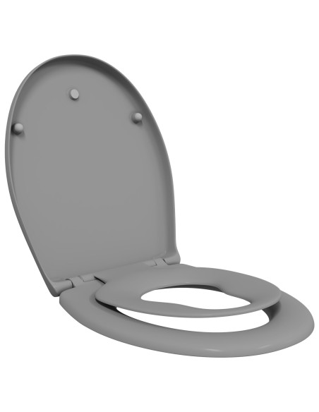 Sedile per wc familiare  con seggiolino per bambini rilascio rapido in Duroplast