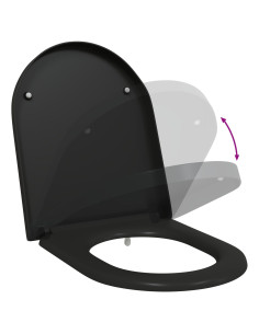 Sedile del WC Nero 49 x 36 x 4 cm Duroplast 2