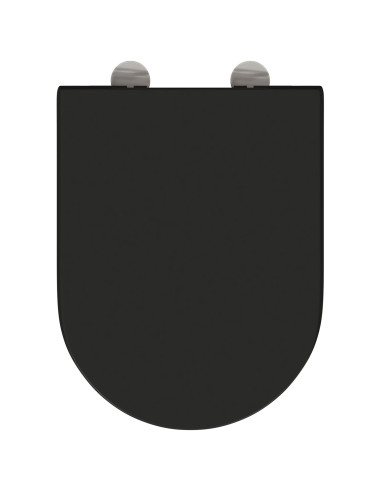 Sedile del WC Nero 49 x 36 x 4 cm Duroplast