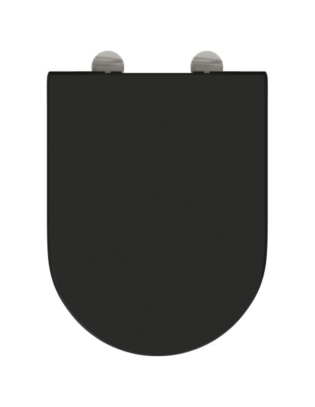 Sedile del WC Nero 49 x 36 x 4 cm Duroplast