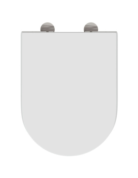 Sgabello per WC con rilascio rapido e chiusura morbida in Duroplast Bianco