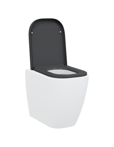 Sedile del WC Antracite 47,5 x 35 x 3,6 cm Duroplast