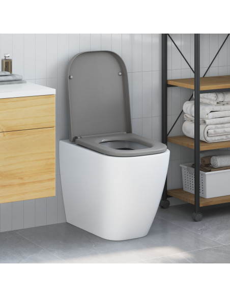Sgabello per WC con chiusura morbida in Duroplast Grigio
