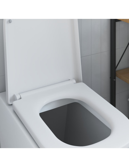 Sedile del Water Con Rilascio Rapido e Chiusura Morbida Duroplast Bianco