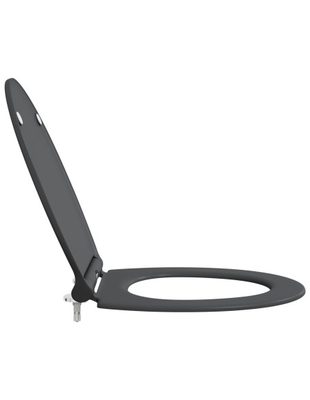 Toilette a rilascio rapido  con chiusura morbida in Duroplast Antracite
