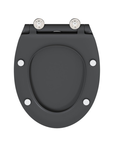Sedile del WC Antracite 47 x 37,5 x 3,8 cm Duroplast