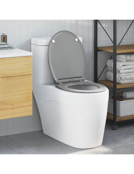 Toilette con Chiusura Morbida in Duroplast Grigia