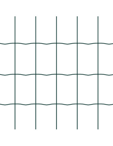 Recinzione con Posto Verde 0,8 x 10 m Acciaio e PVC