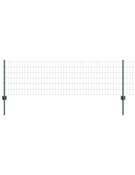 Recinzione Euro  con 5 pali a U Verde 0.6x10 m Acciaio