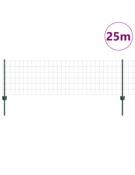 Recinzione con Posto Verde 0,6 x 25 m Acciaio e PVC