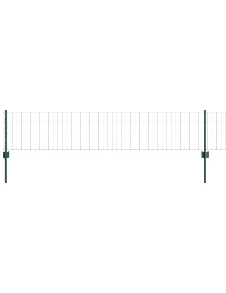Recinzione Euro di  con 5 pali a U Verde 0.4x10 m Acciaio