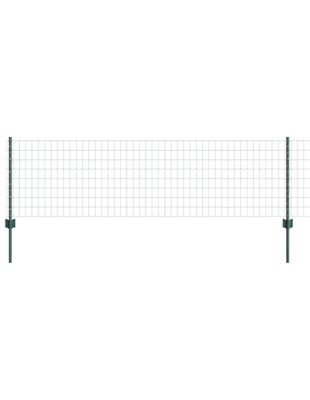 Set Recinzione Euro  Set di 2 Verde Metallo Grande Durevole