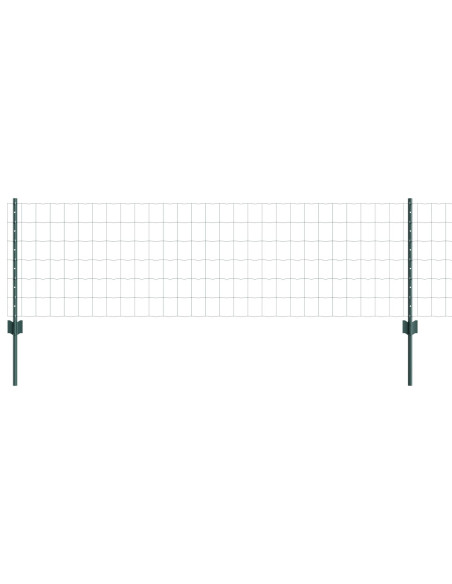 Recinzione Avvolgibile da Giardino  Set di 2 Verde Acciaio
