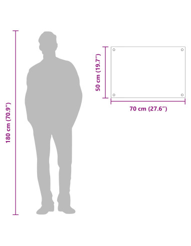Rivestimento da Cucina Grigio scuro 70 x 50 cm vetro temperato