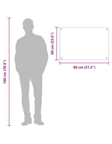 Rivestimento da Cucina Grigio scuro 80 x 60 cm vetro temperato