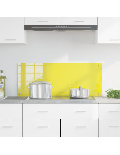 Rivestimento da Cucina Giallo 100 x 40 cm vetro temperato