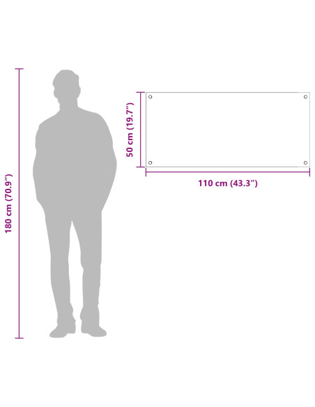 Rivestimento da Cucina Nero 110 x 50 cm vetro temperato