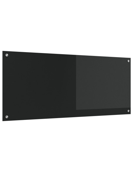Retro cucina Nera 120x50x0.6 cm Vetro temperato