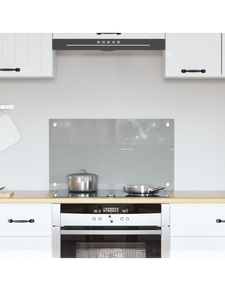 Schienale Cucina Grigio Chiaro 70x40x0,6 cm Vetro Temperato