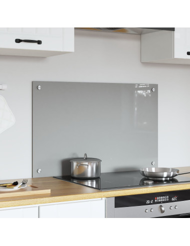 Rivestimento da Cucina Grigio chiaro 80 x 50 cm vetro temperato