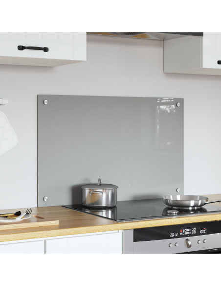 Schienale Cucina Grigio Chiaro 80x50x0,6 cm in Vetro Temperato