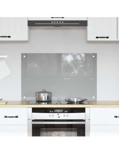 Rivestimento da Cucina Grigio chiaro 80 x 50 cm vetro temperato