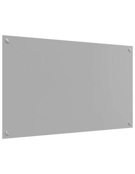 Paraspigolo Cucina Grigio Chiaro 100x60x0,6 cm Vetro Temperato