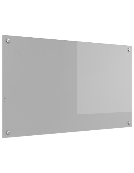 Paraspigolo Cucina Grigio Chiaro 100x60x0,6 cm Vetro Temperato