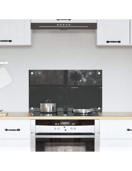 Rivestimento da Cucina Grigio scuro 70 x 40 cm vetro temperato