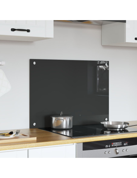 Schienale Cucina Grigio Scuro 70x50x0,6 cm Vetro Temperato