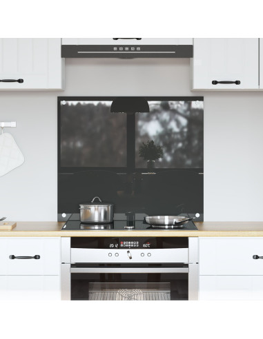 Rivestimento da Cucina Grigio scuro 70 x 60 cm vetro temperato