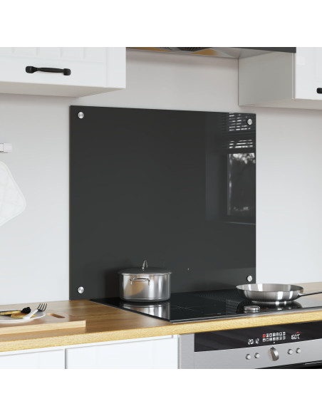 Schienale Cucina Grigio Scuro 70x60x0,6 cm in Vetro Temperato