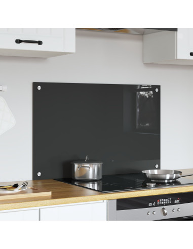 Rivestimento da Cucina Grigio scuro 80 x 50 cm vetro temperato