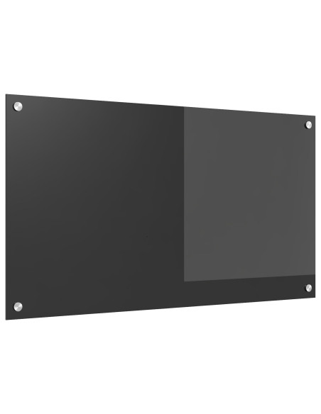 Paravento da Cucina Grigio Scuro 90x50x0,6 cm in Vetro Temperato