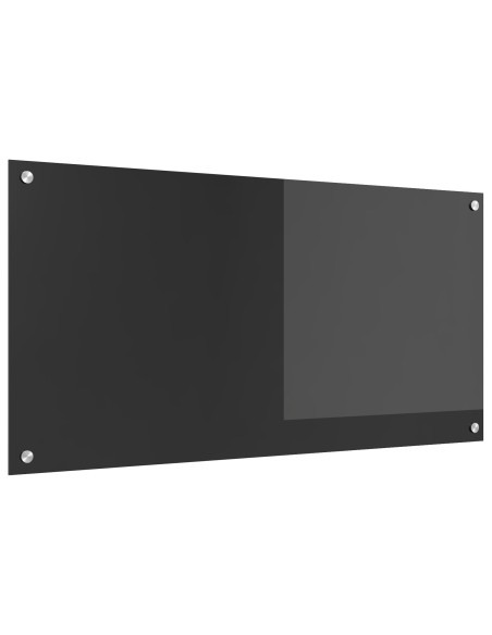 Schienale Cucina Grigio Scuro 100x50x0,6 cm Vetro Temperato
