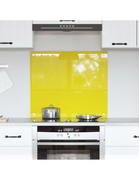 Schienale da Cucina Giallo 70x60x0,6 cm in Vetro Temperato -