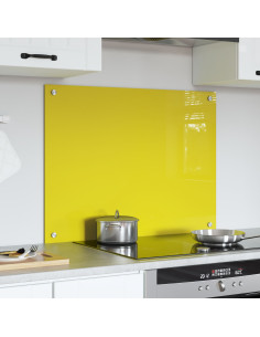 Rivestimento da Cucina Giallo 80 x 60 cm vetro temperato 2