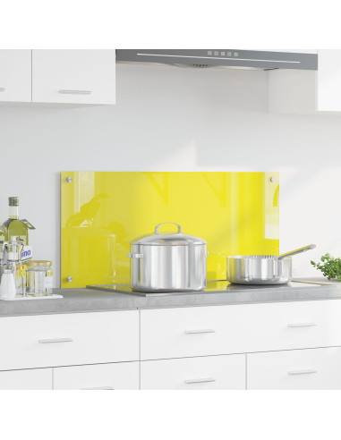 Rivestimento da Cucina Giallo 90 x 40 cm vetro temperato