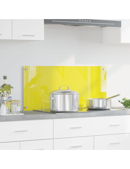Rivestimento da Cucina Giallo 90 x 40 cm vetro temperato