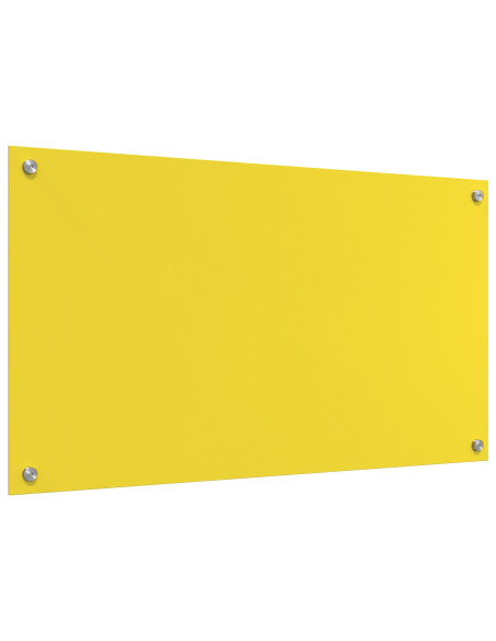 Schienale da Cucina Giallo 90x50x0,6 cm in Vetro Temperato di