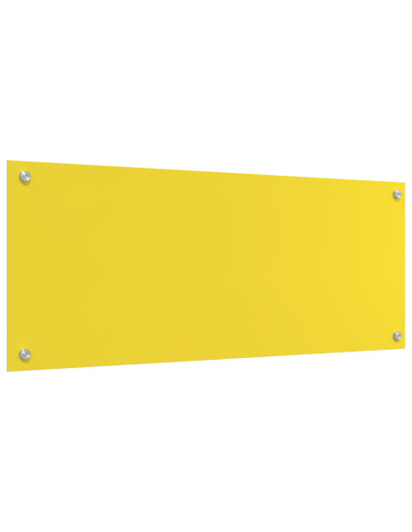 Schienale Cucina  Giallo 100x40x0.6 cm Vetro Temperato